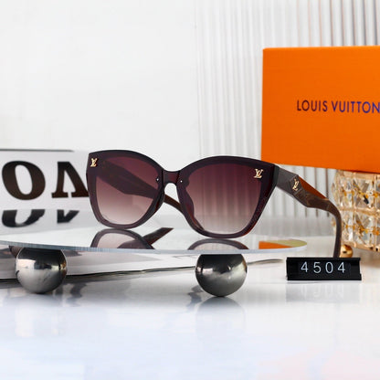 Cat-Eye Sunglasses with Side Metal Logo  4504