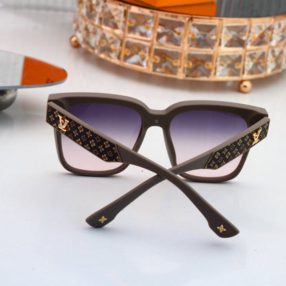 Oversized Sunglasses with Monogram Temples 4037