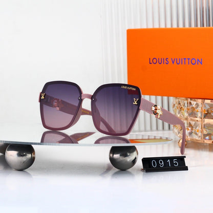 Oversized Sunglasses with Diamond Flower  0915