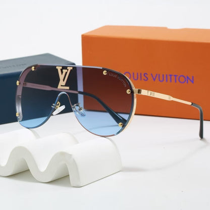 Metal Oversized Shield Sunglasses