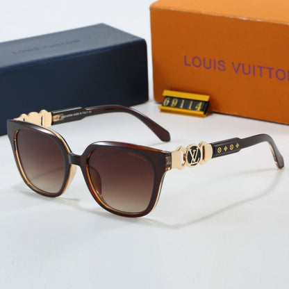 Elegant Whispers Oversized Sunglasses with Monogram Detail (Model 69114)