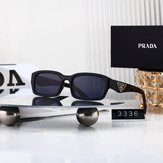 Trendy Metal Frame Polygon Logo Sunglasses 3336