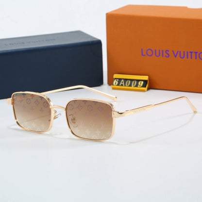 Metal Narrow Square Sunglasses  6A009