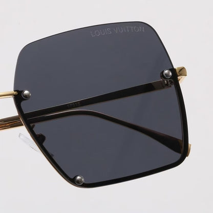 Frameless Oversized Square Gradient Sunglasses