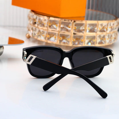 Square Sunglasses with Metal Side Detail  6166