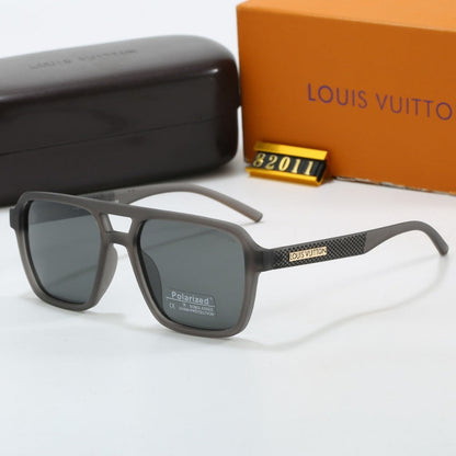 Double Bridge Plaque Square Sunglasses