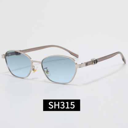 Thin Metal Frame Geometric Sunglasses SH315