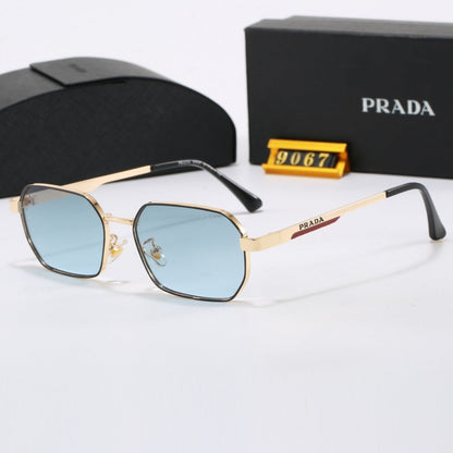 Polarized Sunglasses Metal Polygon Square Frame Sunglasses  9067