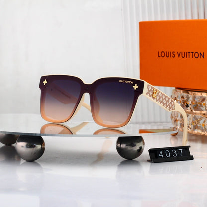 Oversized Sunglasses with Monogram Temples 4037