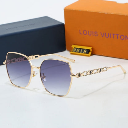 Chain Temple Polygon Sunglasses