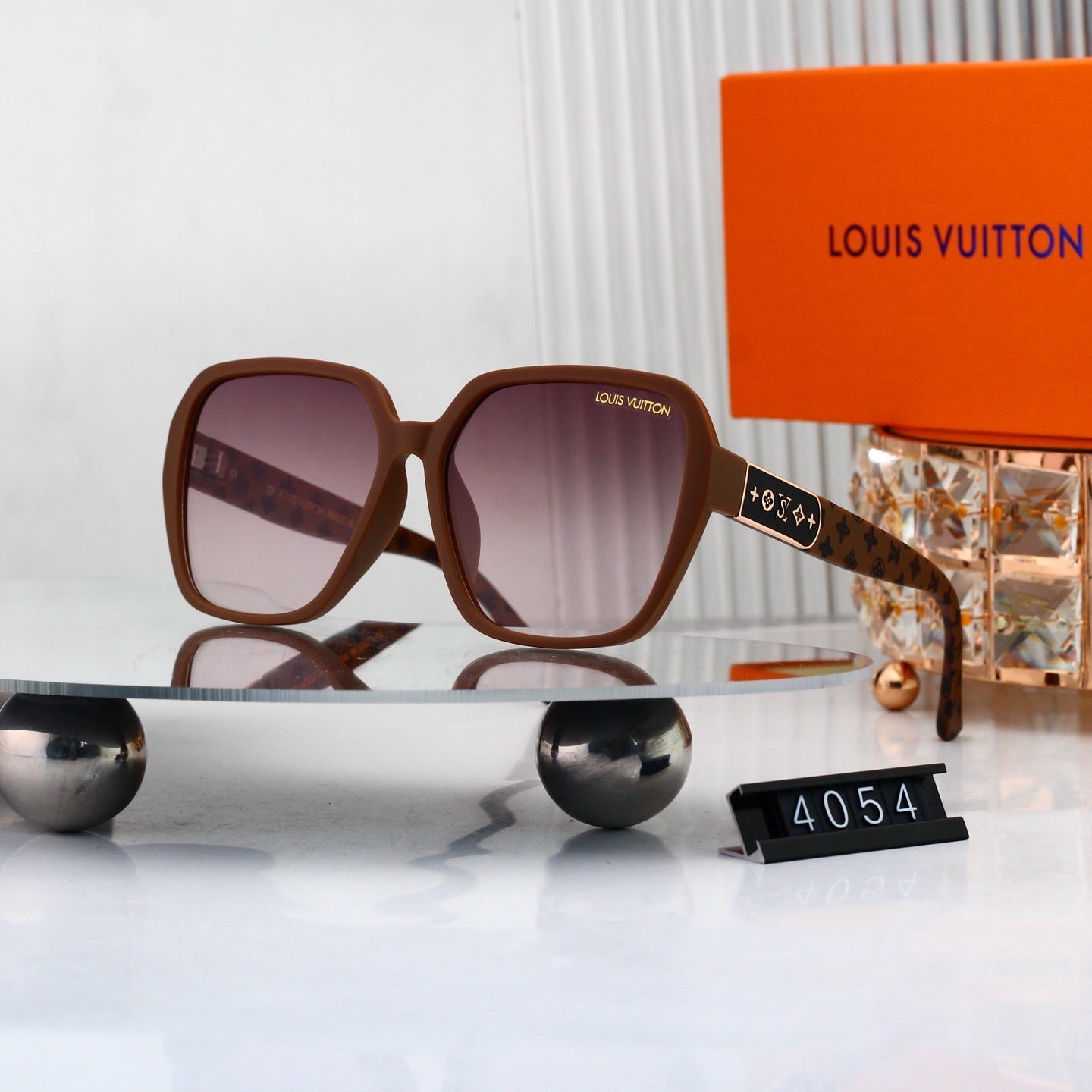 Monogram Temples Oversized Sunglasses 4054