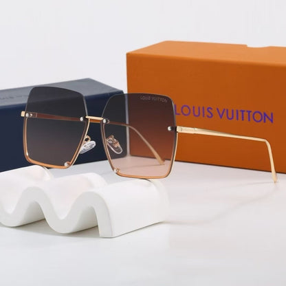 Frameless Oversized Square Gradient Sunglasses