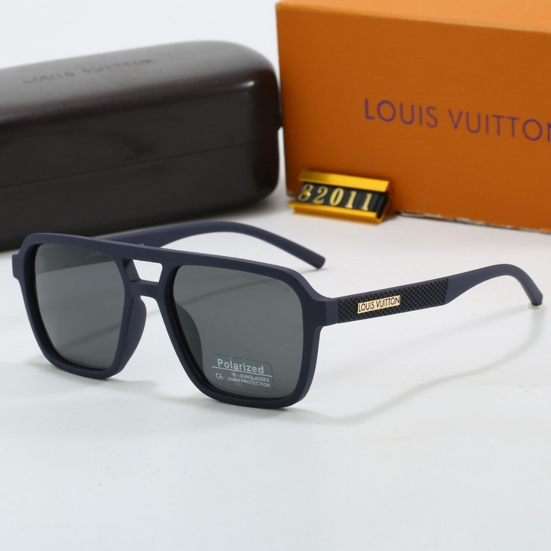Double Bridge Plaque Square Sunglasses