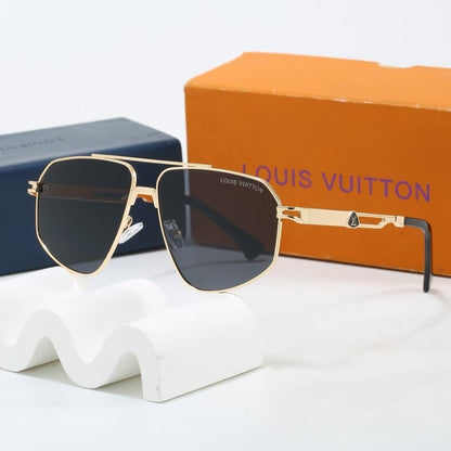 Metal Vanguard Double Bridge Aviator Sunglasses