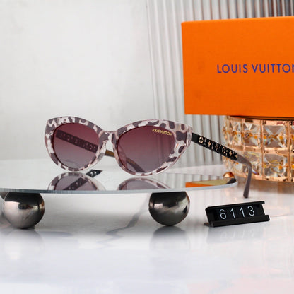 Cat Eye Sunglasses with Chain Temples (Model 6113)