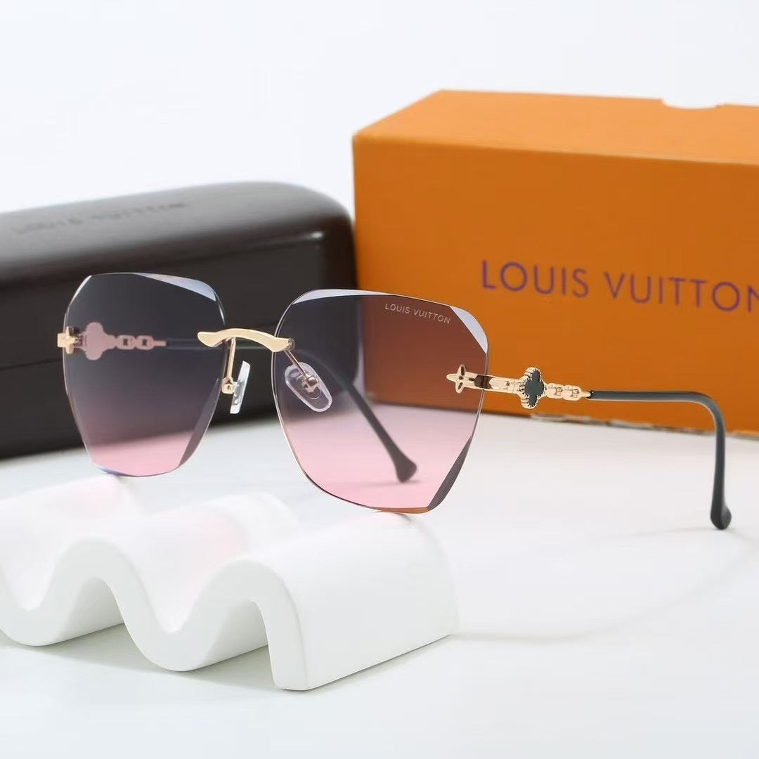 Clover Temple Rimless Polygon Sunglasses