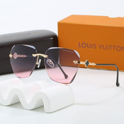 Clover Temple Rimless Polygon Sunglasses