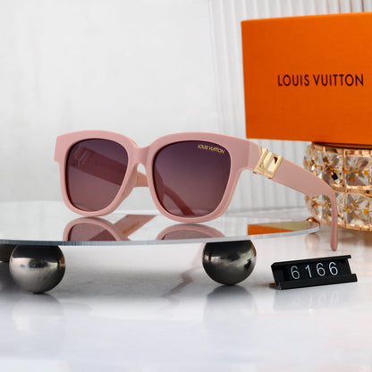 Square Sunglasses with Metal Side Detail  6166
