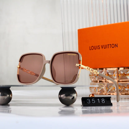 Oversized Sunglasses with Metal Chain Detail (Model 3518)
