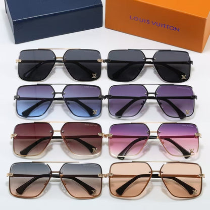 Metal Double Bridge Oversized Sunglasses