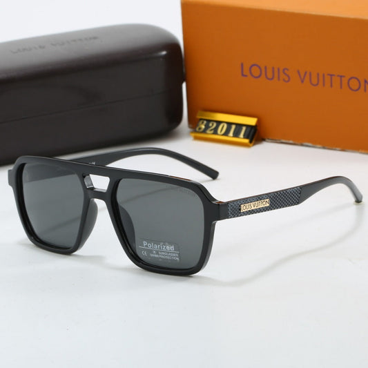 Double Bridge Plaque Square Sunglasses