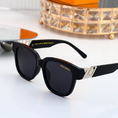 Square Sunglasses with Metal Side Detail  6166