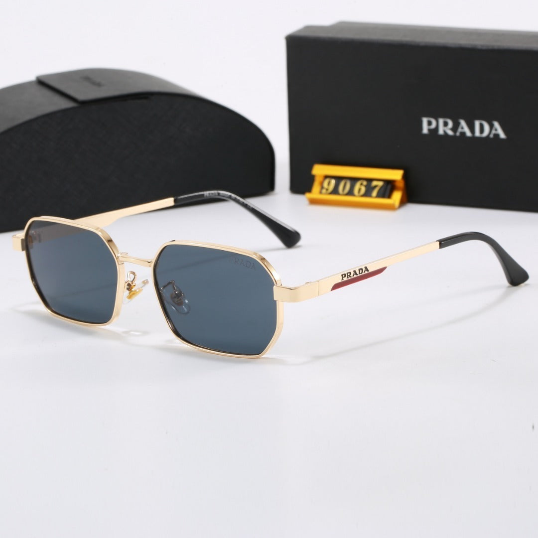 Polarized Sunglasses Metal Polygon Square Frame Sunglasses  9067