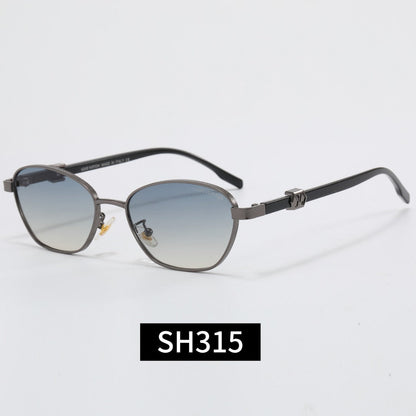 Thin Metal Frame Geometric Sunglasses SH315
