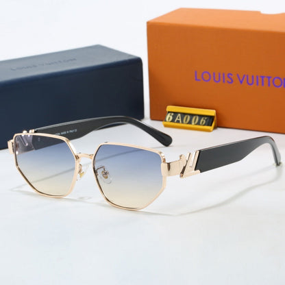 V-Logo Metal Square Sunglasses (Model 6A006)