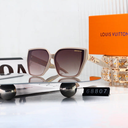 Minimalist Oversized Metal Decorated Sunglasses 68807
