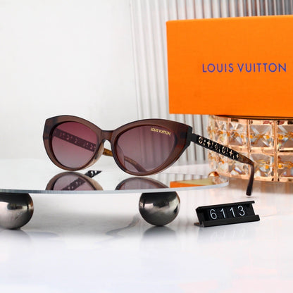 Cat Eye Sunglasses with Chain Temples (Model 6113)