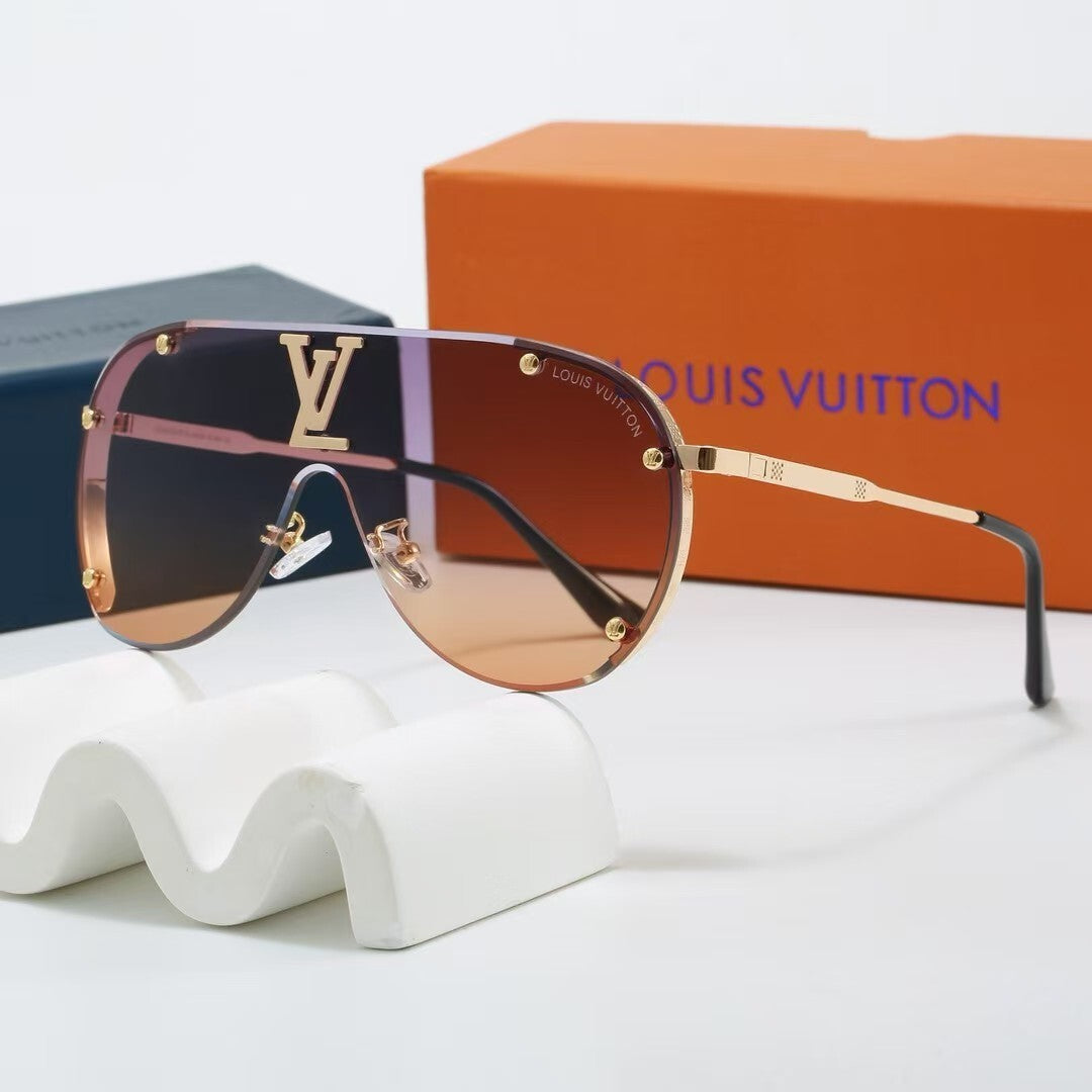 Metal Oversized Shield Sunglasses