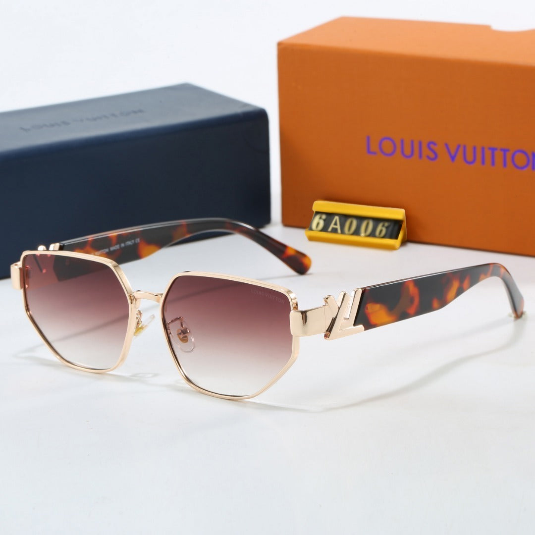 V-Logo Metal Square Sunglasses (Model 6A006)