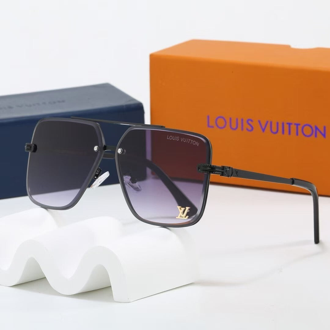 Metal Double Bridge Oversized Sunglasses