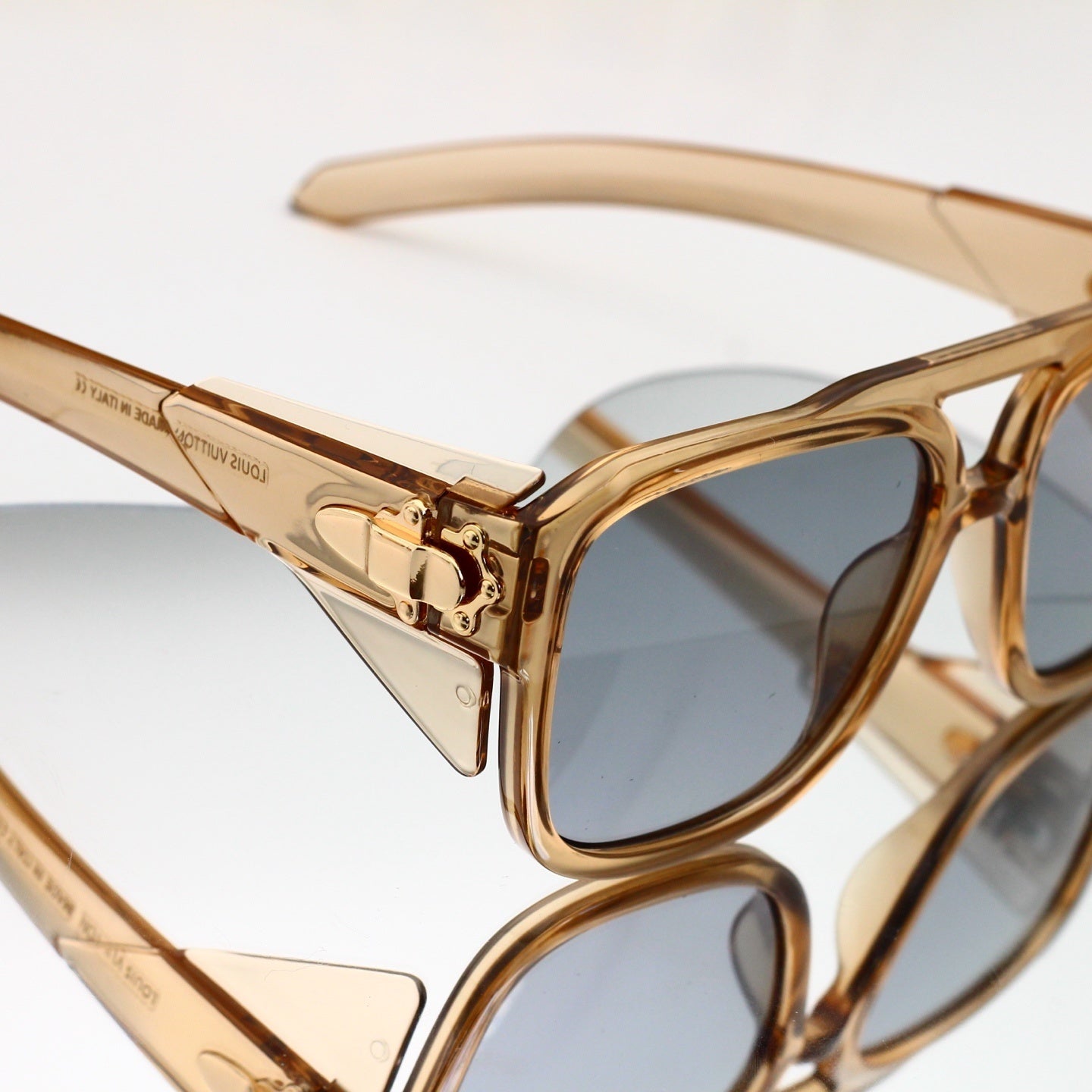 Double-Bridge Aviator-Style Oversized Sunglasses 49004