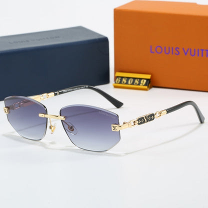 Rimless Polygon Sunglasses with Monogram Details  68089