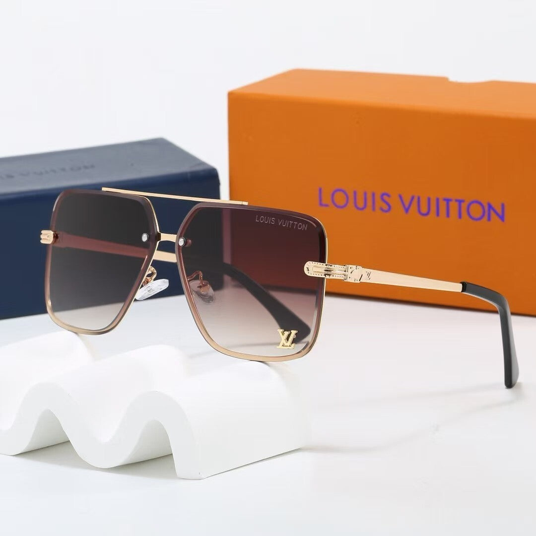 Metal Double Bridge Oversized Sunglasses