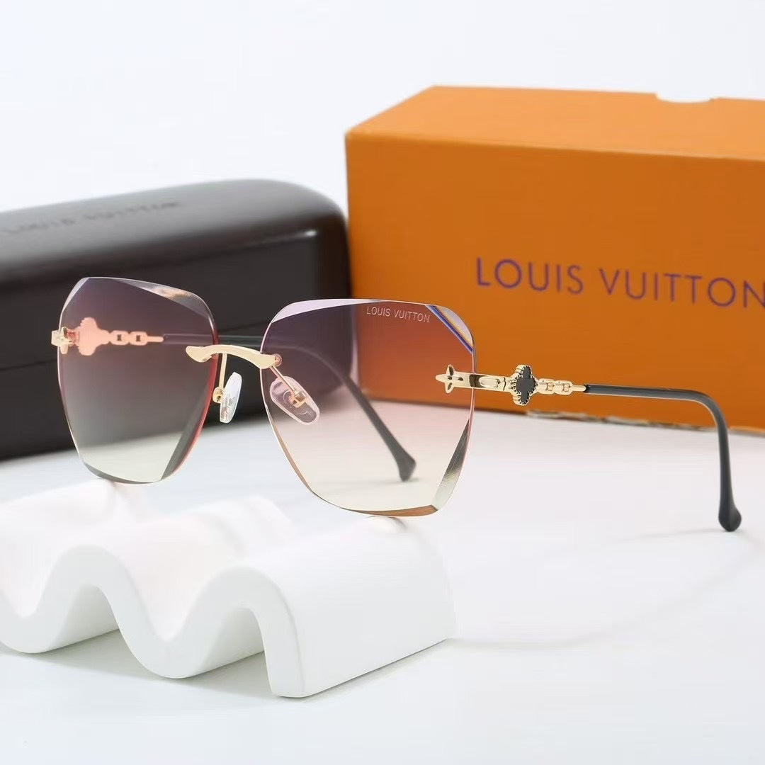 Clover Temple Rimless Polygon Sunglasses