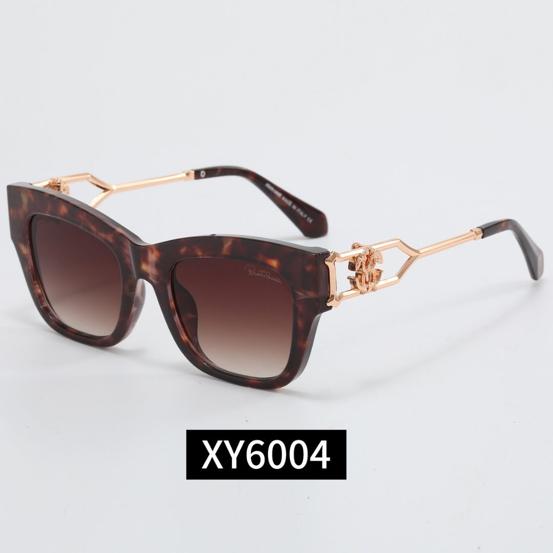 Cat-Eye Sunglasses with Metal Decorated Temples  XY6004