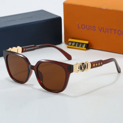 Elegant Whispers Oversized Sunglasses with Monogram Detail (Model 69114)