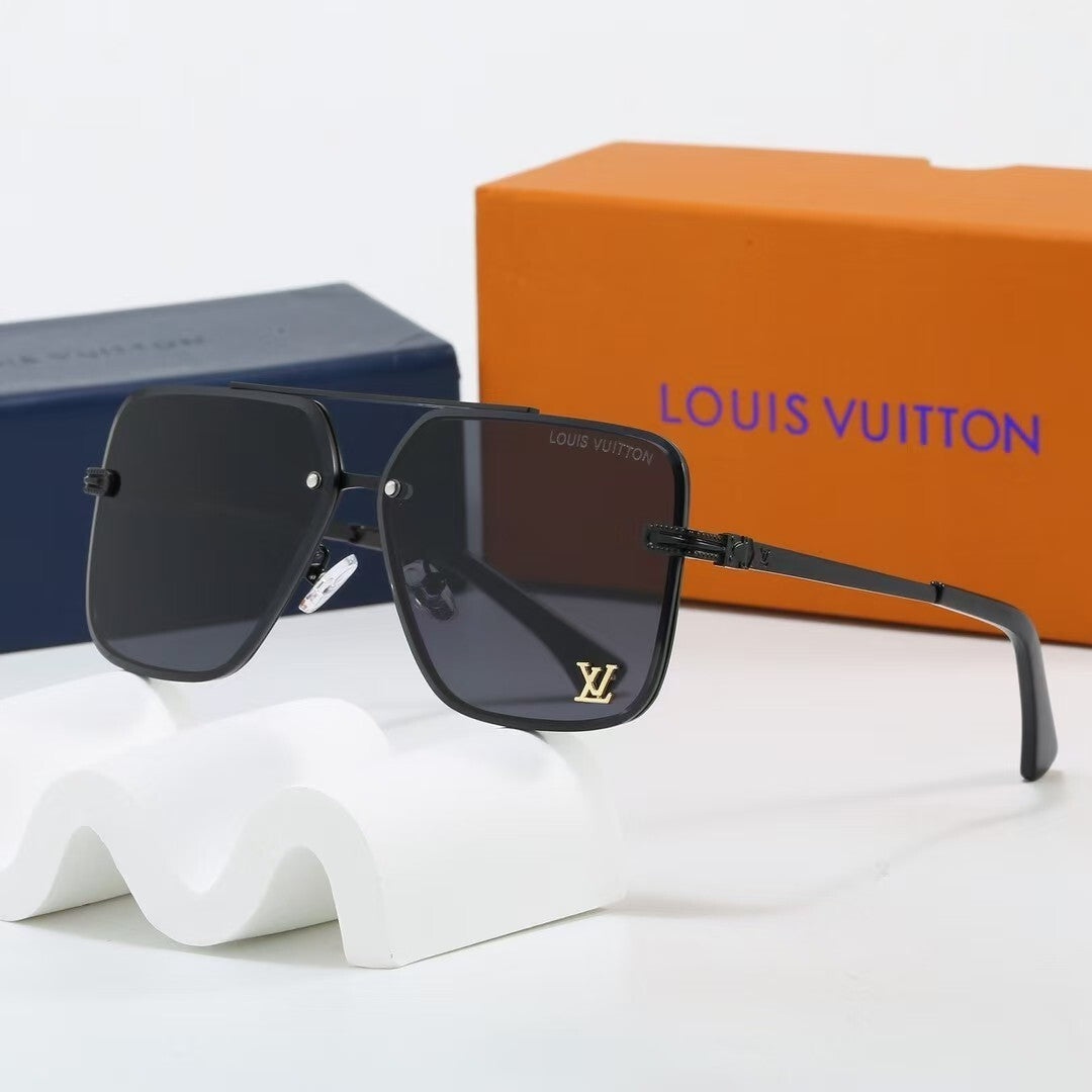 Metal Double Bridge Oversized Sunglasses