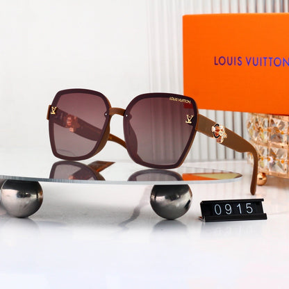 Oversized Sunglasses with Diamond Flower  0915