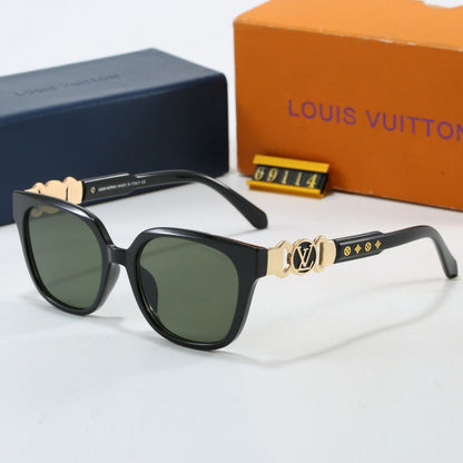 Elegant Whispers Oversized Sunglasses with Monogram Detail (Model 69114)