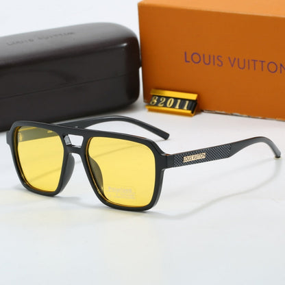 Double Bridge Plaque Square Sunglasses