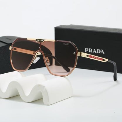 Metal Oversized Pilot Polarized Sunglasses