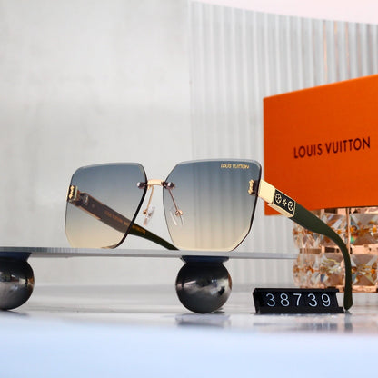 Rimless Sunglasses with Monogram Detail (Model 38739)
