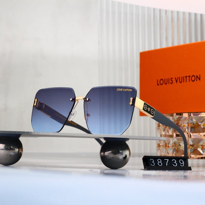 Rimless Sunglasses with Monogram Detail (Model 38739)