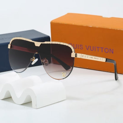 Winged Boundary Rimless Sunglasses with Metal Detail