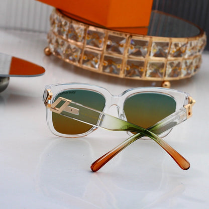 Square Sunglasses with Metal Side Detail  6163