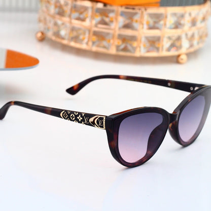 V-Logo Cat Eye Sunglasses with Monogram Temples (Model 3880)